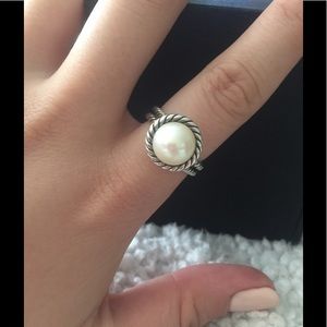 David Yurman Pearl Cable Ring